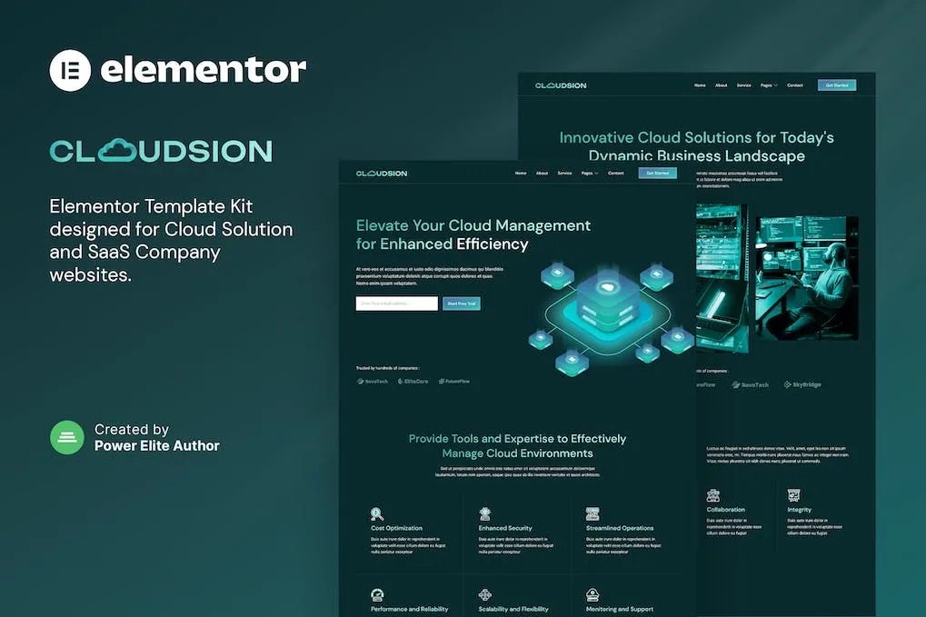 Cloudsion – Cloud Solution & SaaS Company Elementor Template Kit